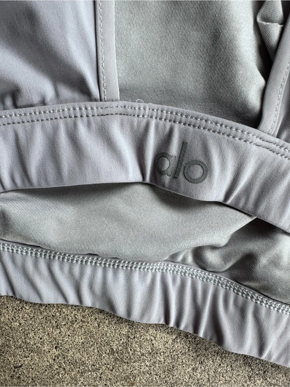 Alo Ripped Gray Warrior Sports Bra Size L